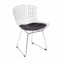 Replika židle Bertoia "High Quality" z chromované oceli od slavného designéra Hanse J. Wegnera