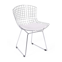 Réplique de la chaise Bertoia "High Quality" en acier chromé du célèbre designer Hans J. Wegner