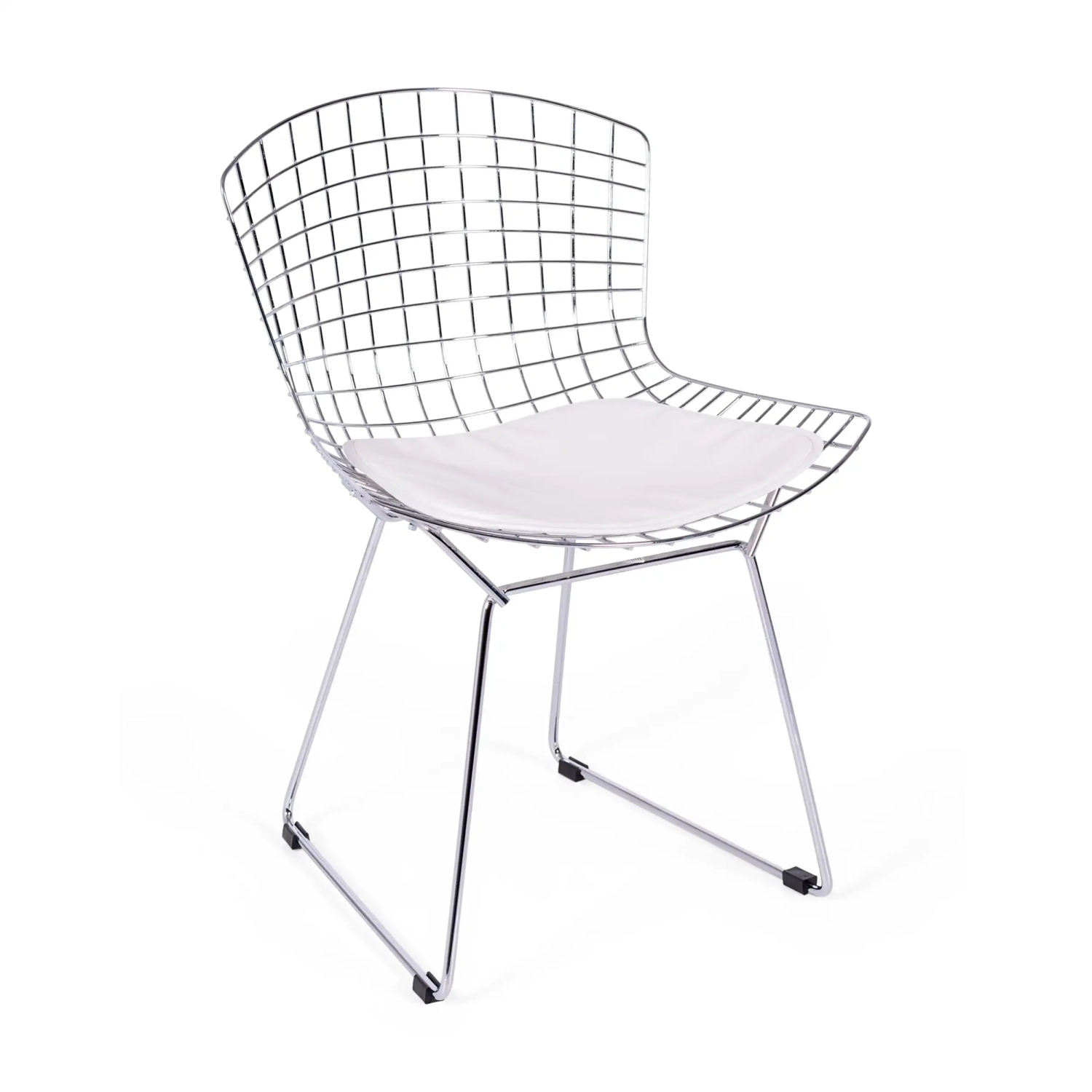Kopia av stol Bertoia "High Quality" i förkromat stål av den berömda designern Hans J. Wegner