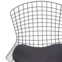 Cadeira Replica Bertoia em Aço Preto - Cadeiras de Metal - MuebleDesign