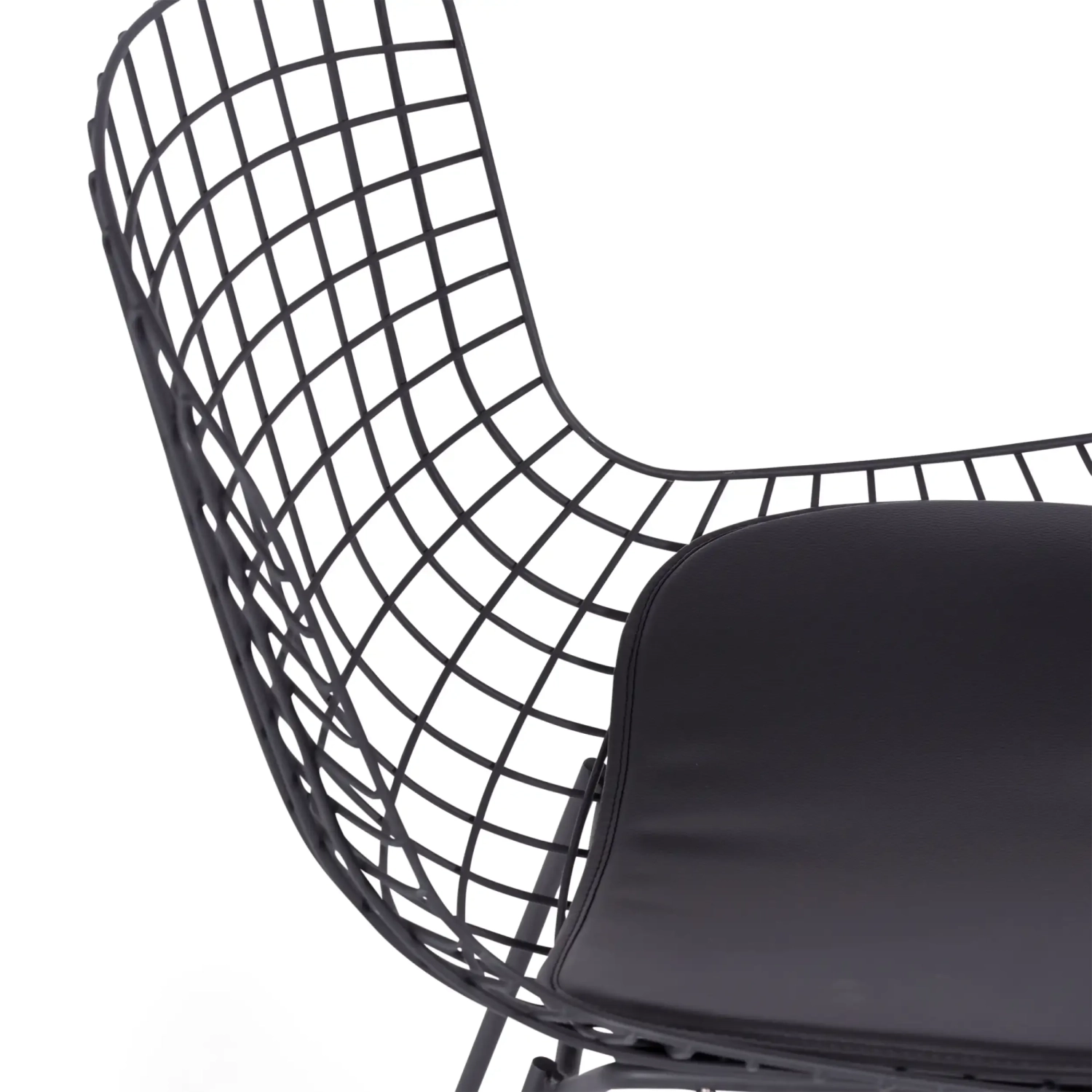 Cadeira Replica Bertoia em Aço Preto - Cadeiras de Metal - MuebleDesign