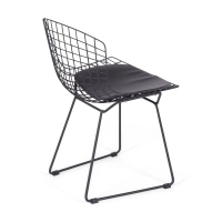 Cadeira Replica Bertoia em Aço Preto - Cadeiras de Metal - MuebleDesign