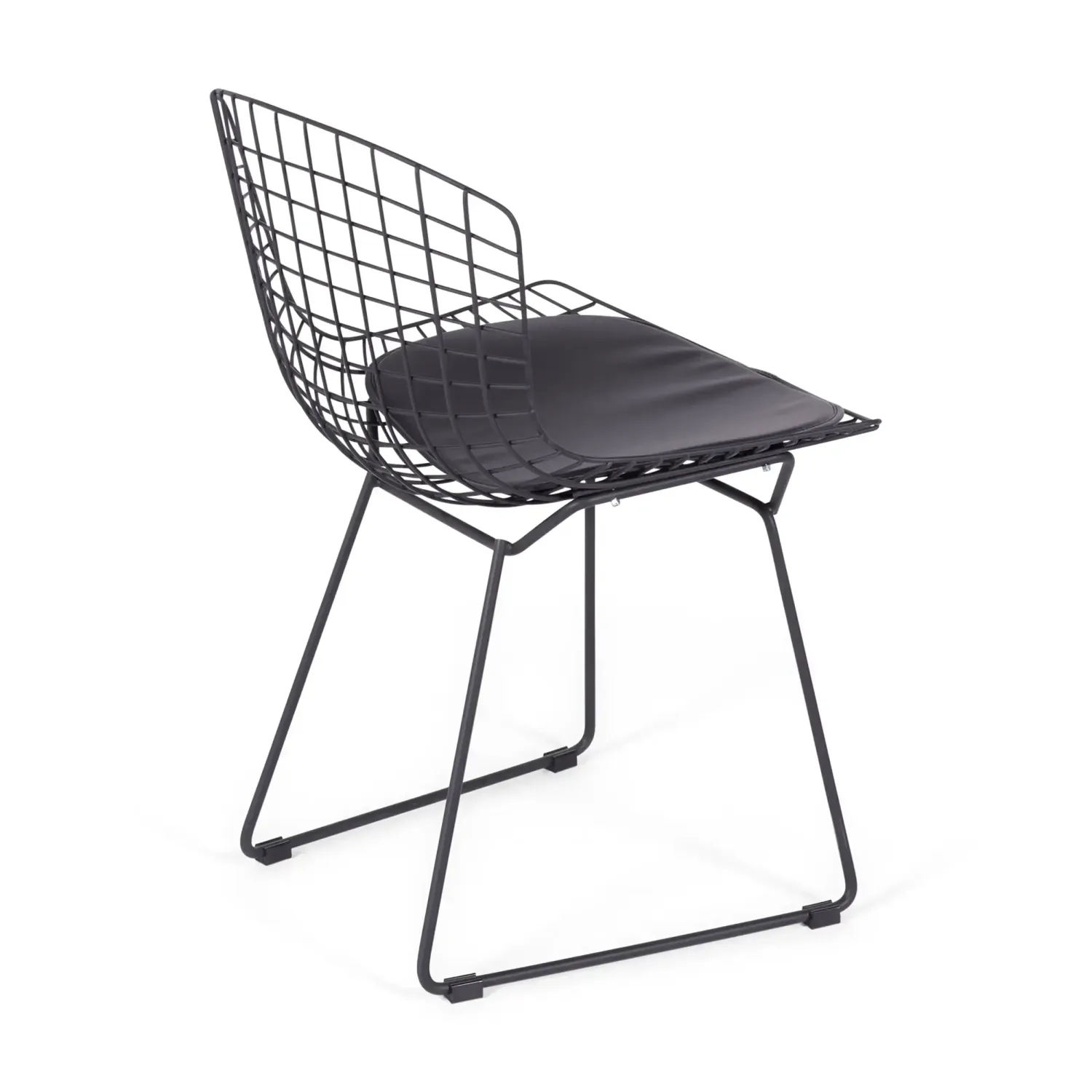Cadeira Replica Bertoia em Aço Preto - Cadeiras de Metal - MuebleDesign