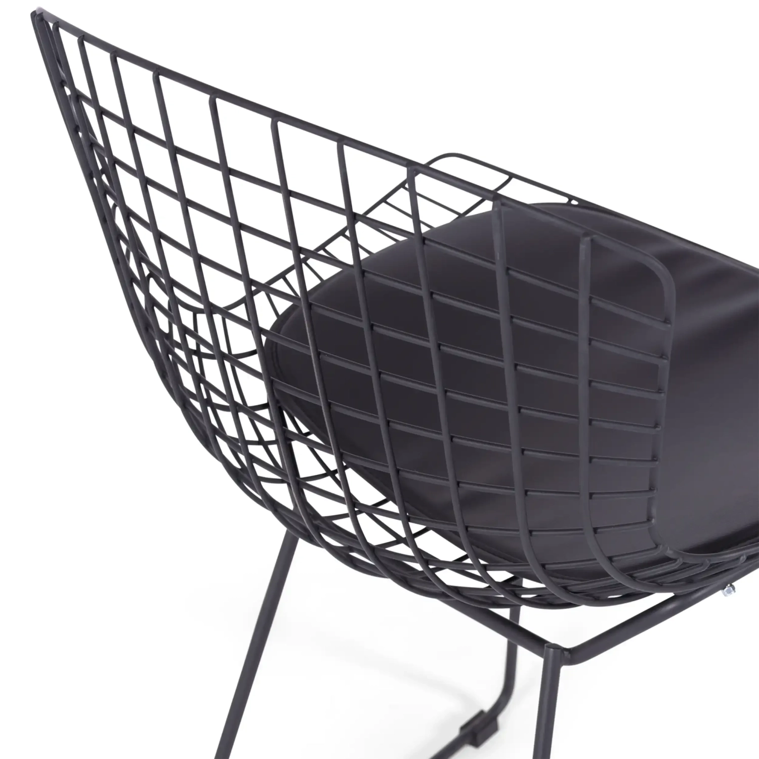 Cadeira Replica Bertoia em Aço Preto - Cadeiras de Metal - MuebleDesign