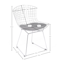 Cadeira Replica Bertoia em Aço Preto - Cadeiras de Metal - MuebleDesign