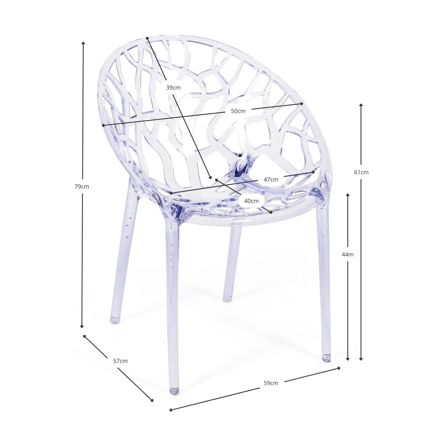 Chaise en cristal transparente - Chaises de jardin - Meubles Concept