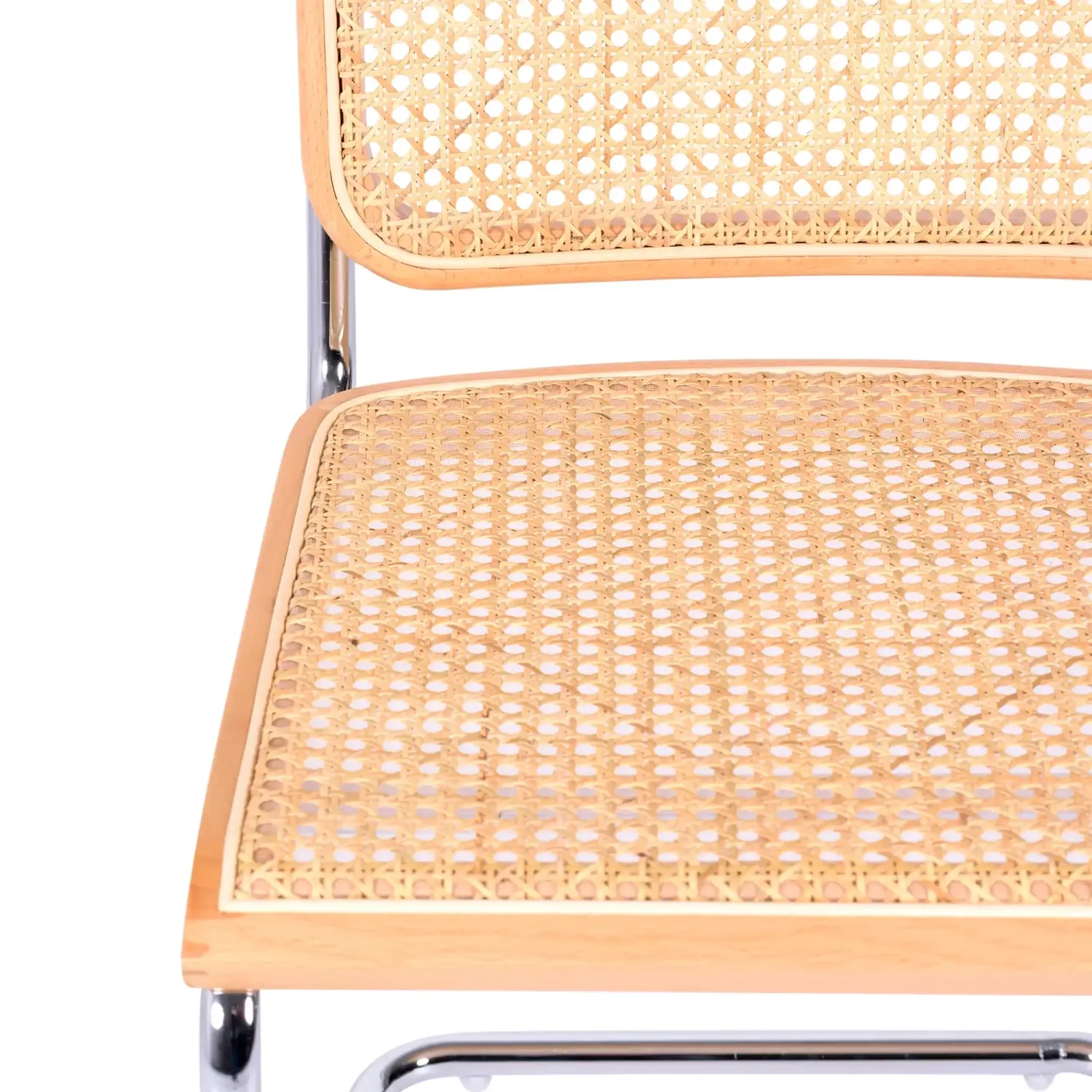 Silla Cesca económica en acero, haya y ratán 🪑  | Mueble Design