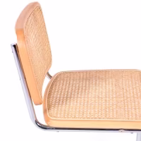 Silla Cesca económica en acero, haya y ratán 🪑  | Mueble Design