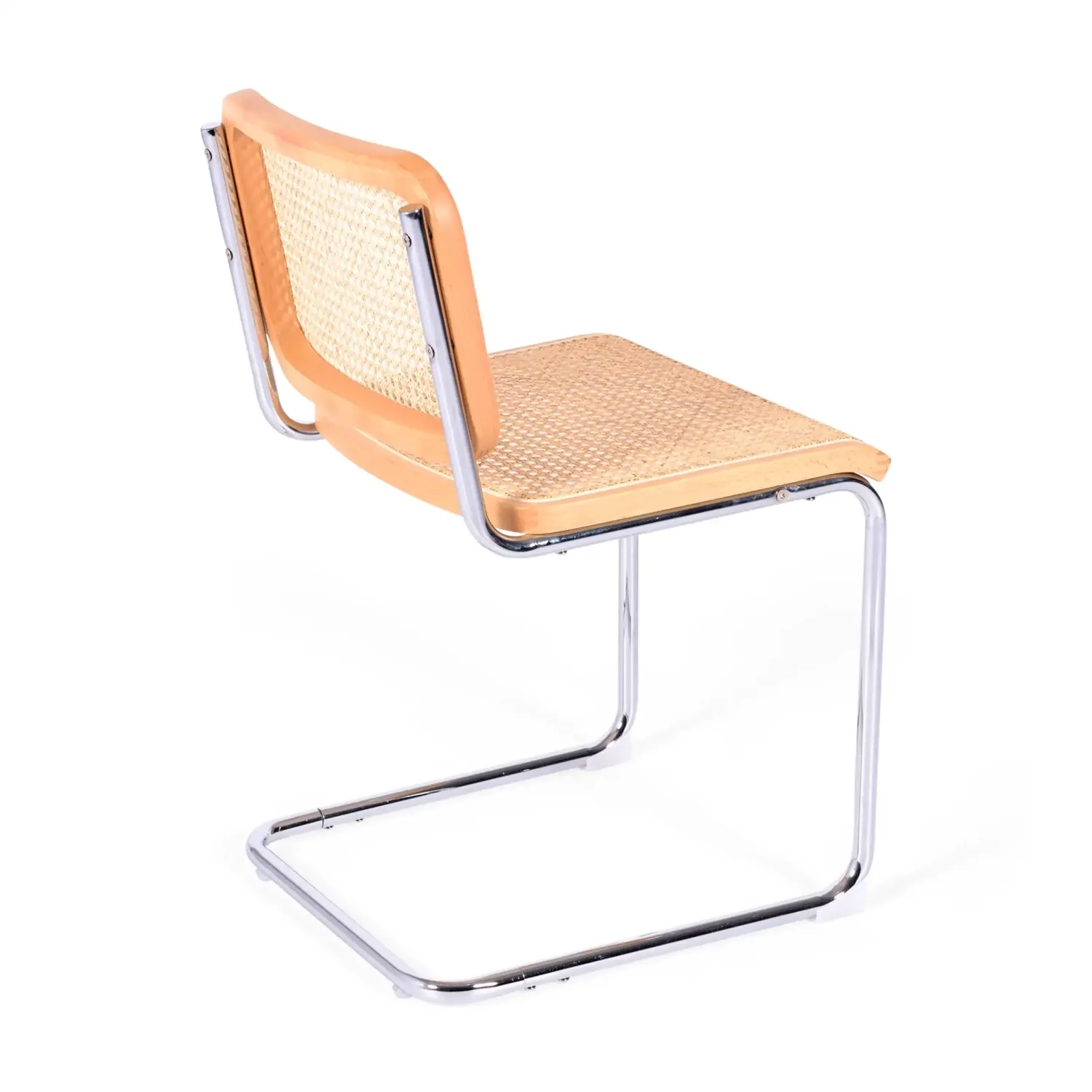Silla Cesca económica en acero, haya y ratán 🪑  | Mueble Design