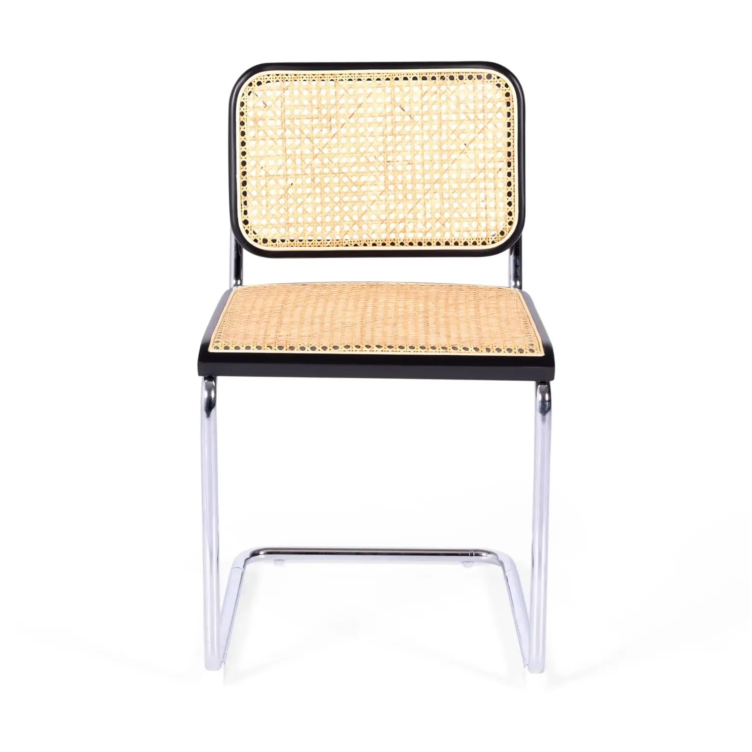 Silla Cesca económica en acero, haya y ratán 🪑  | Mueble Design