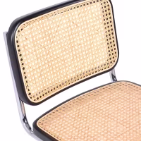 Silla Cesca económica en acero, haya y ratán 🪑  | Mueble Design