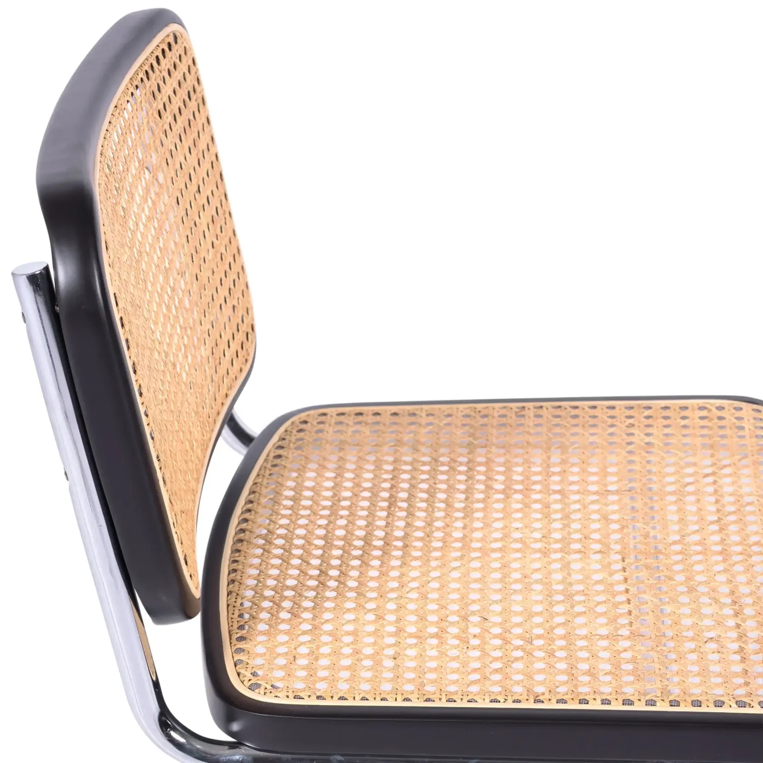 Silla Cesca económica en acero, haya y ratán 🪑  | Mueble Design