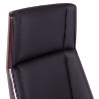 Silla de oficina Nordic Highback en nogal y polipiel - Mueble Deseign