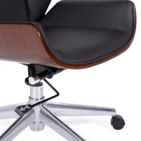 Chaise de bureau Nordic Highback en noyer et similicuir-Meubles Concept
