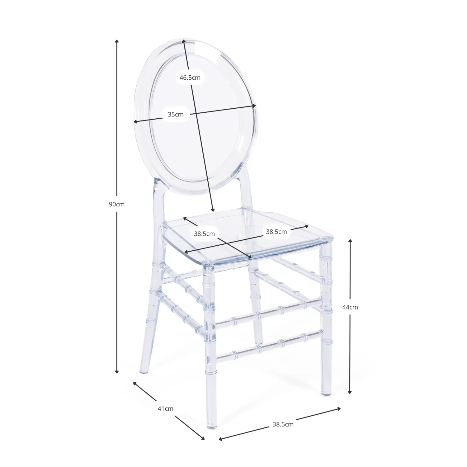 Chaises Transparentes Isabelle Ghost - Chaises en plastique - Meubles Concept