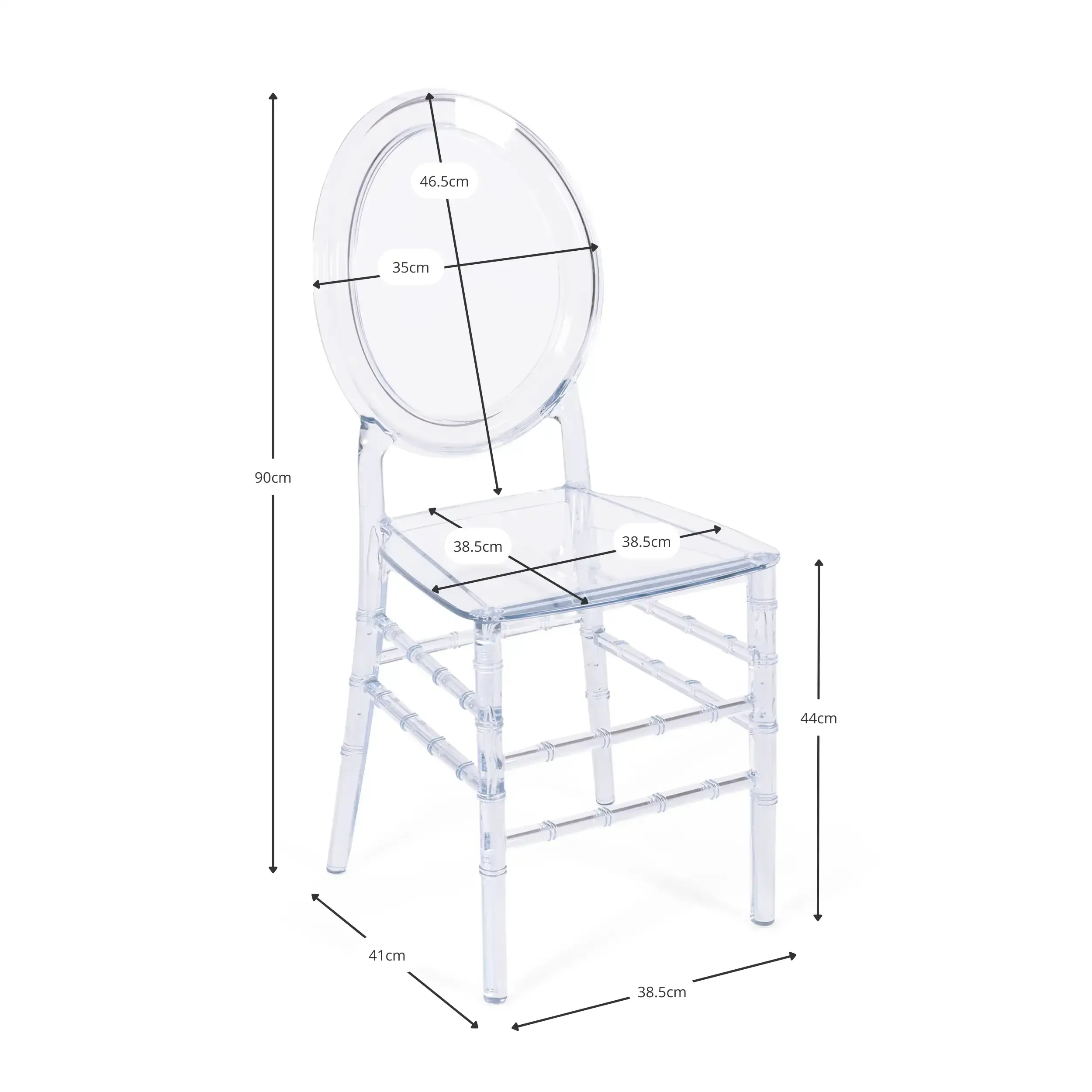 Silla Transparente Isabelle Ghost - Sillas de plástico - Mueble Design