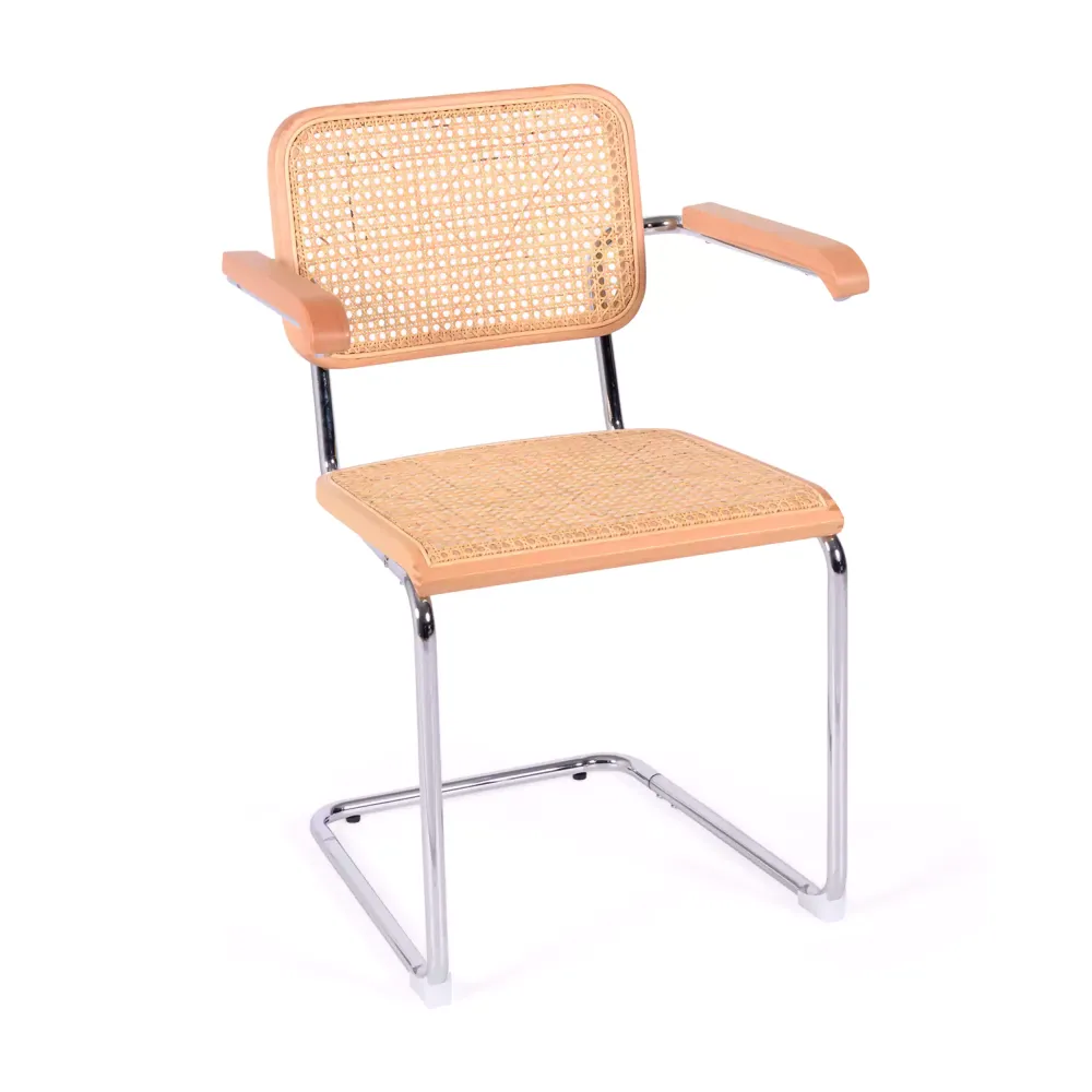 Knoll Cesca chair replica with armrests, economy version
