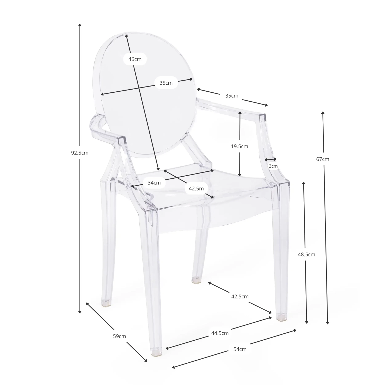 Réplique de la chaise Louis Ghost - Chaises design | Muebledesign