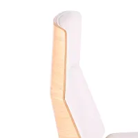 Nordic Highback office chair in maple and white eco-leather - Mueble Design