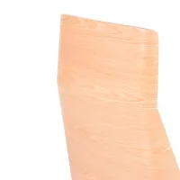 Cadeira de escritório Nordic Highback em ácer e couro ecológico branco - Mueble Design