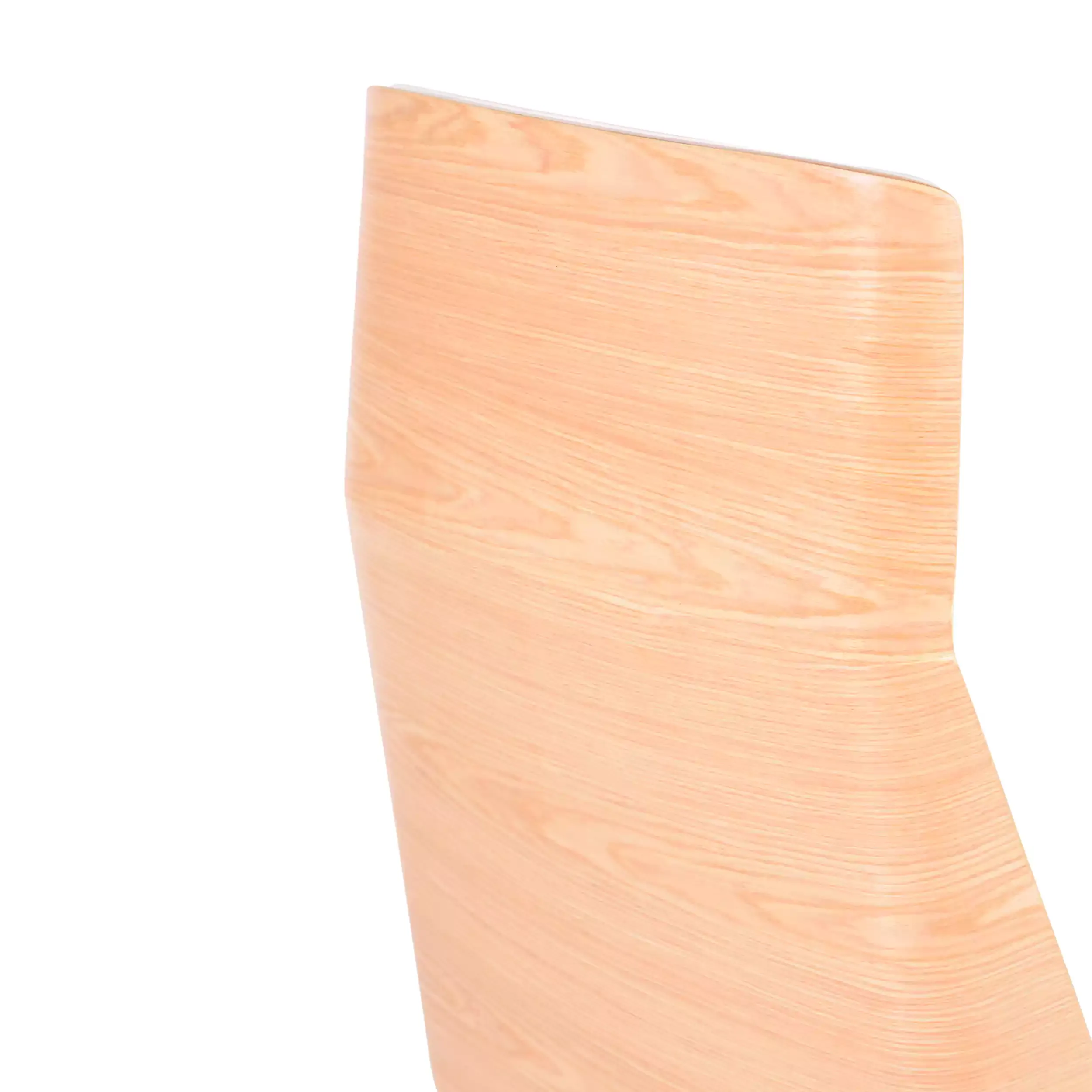 Cadeira de escritório Nordic Highback em ácer e couro ecológico branco - Mueble Design