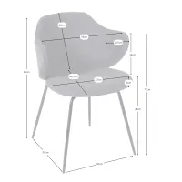 Cadeira de jantar estofada Hope - Cadeiras estofadas - Mueble Design