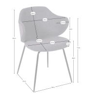 Pehmustettu ruokapöytätuoli Hope - Pehmustetut tuolit - Mueble Design
