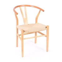 Economical replica of the Wishbone chair CH24 by Hans J. Wegner in beech wood