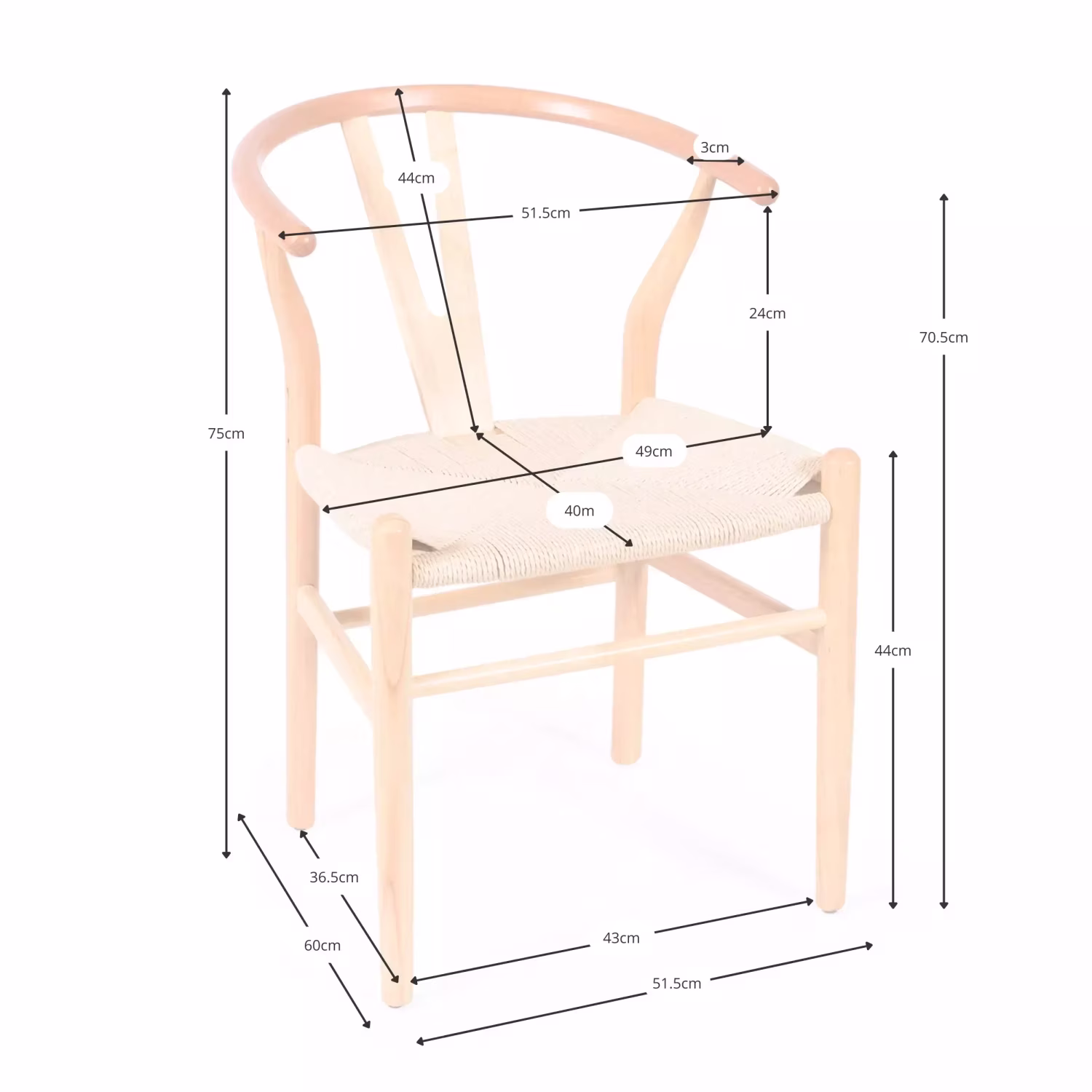 Inspiración Silla Wishbone CH24 - Sillas de Madera - Estilo Nórdico