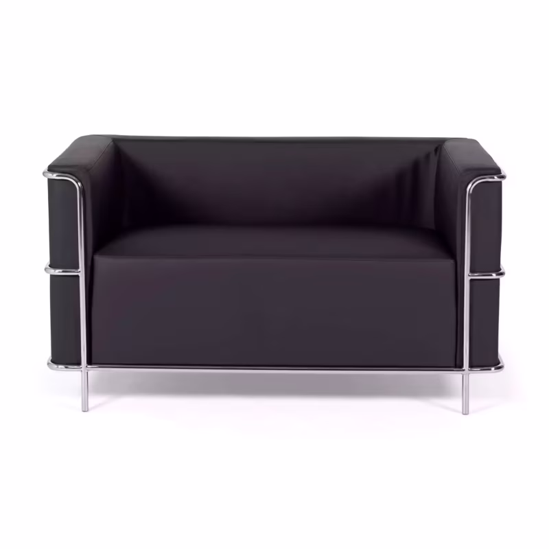 Canapé 2 places Torino en éco-cuir et acier chromé 🛋️ - Meubles Concept