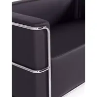 Torino 2 seater sofa in eco-leather and chromed steel 🛋️ - Mueble Design