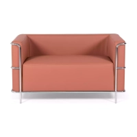 Divano Torino a 2 posti in ecopelle e acciaio cromato 🛋️ - Mobilie Design