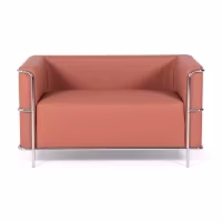 Sofá Torino 2 plazas en polipiel y acero cromado 🛋️ - Mueble Design
