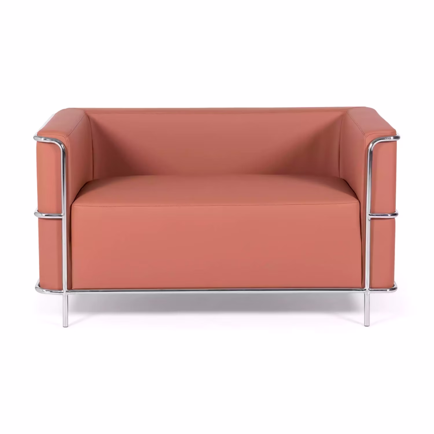 Sofá Torino 2 plazas en polipiel y acero cromado 🛋️ - Mueble Design