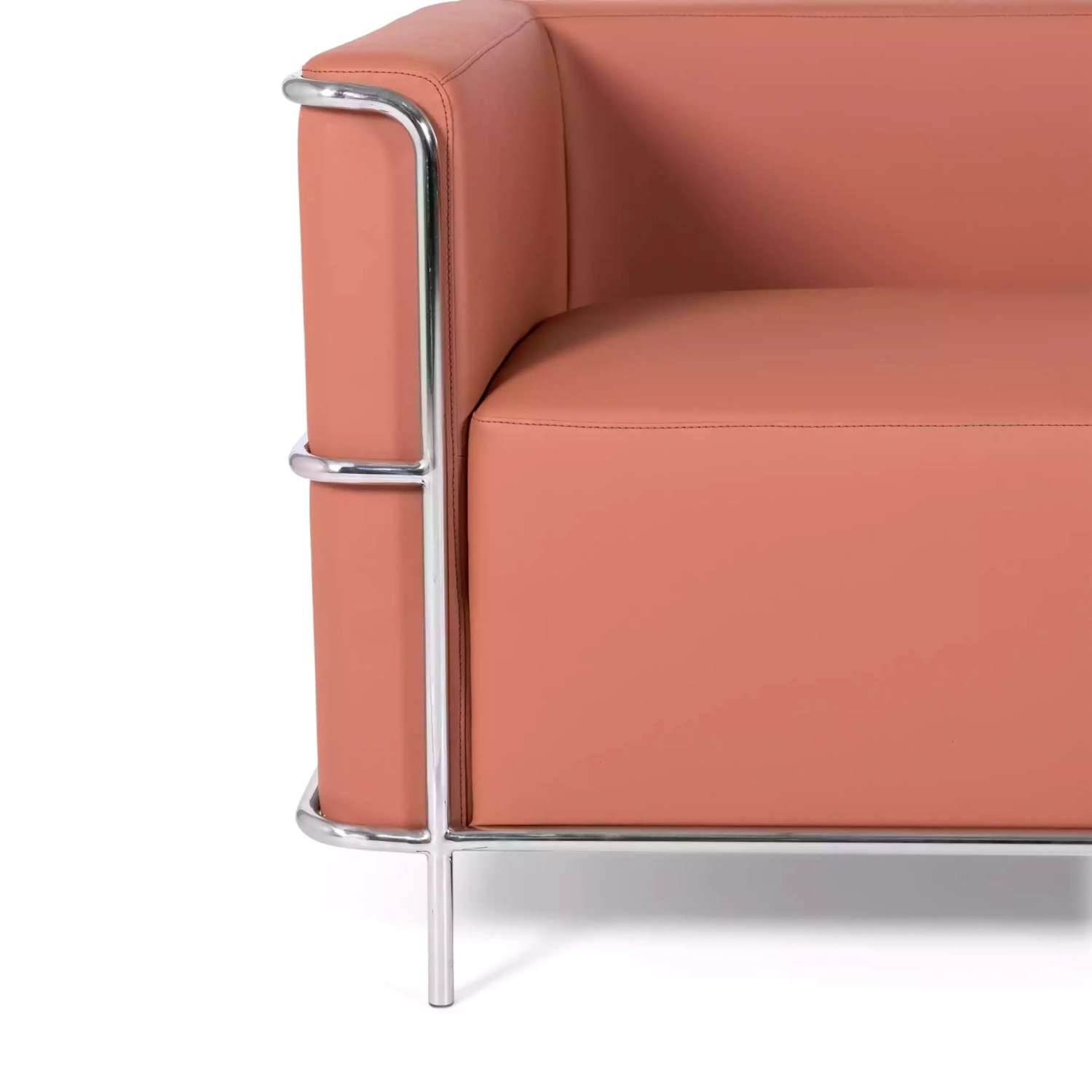 Divano Torino a 2 posti in ecopelle e acciaio cromato 🛋️ - Mobilie Design
