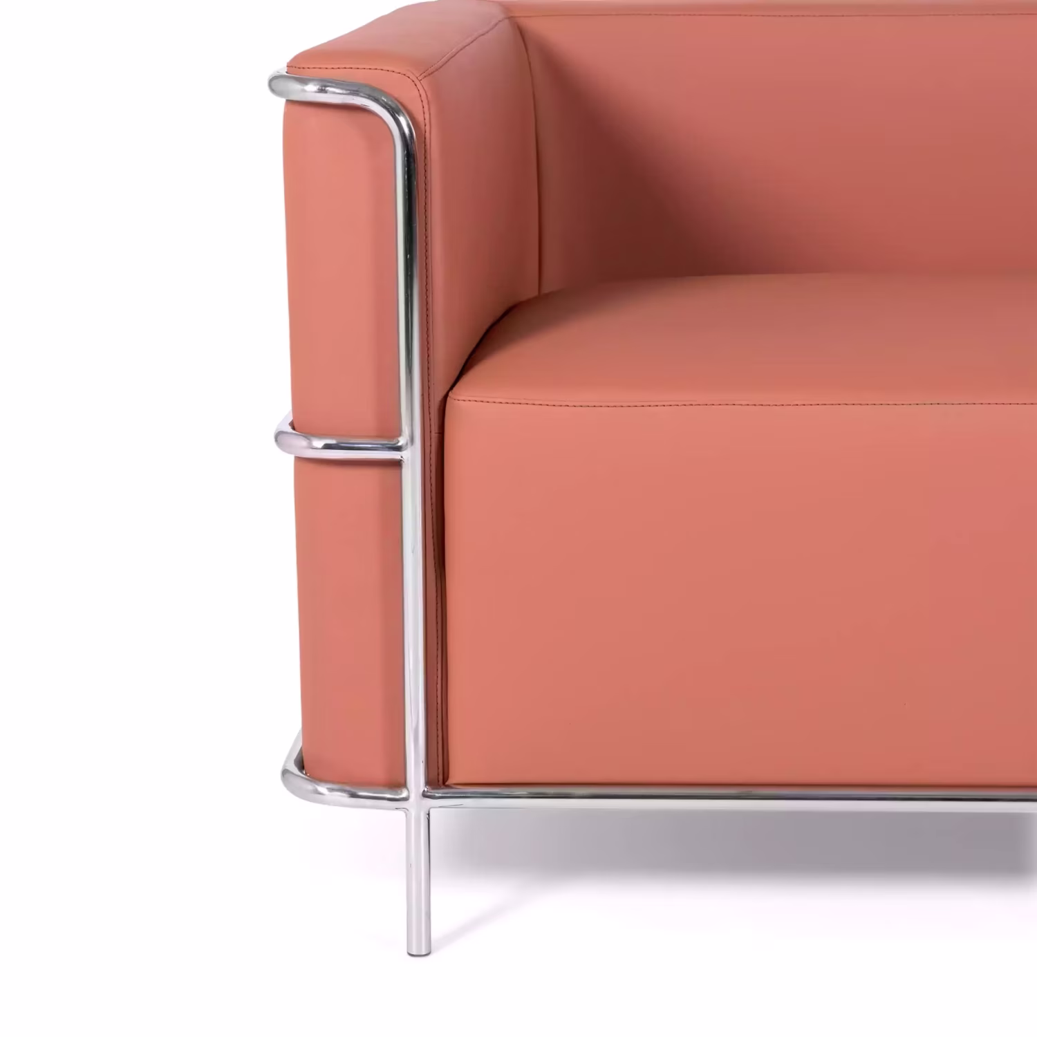 Sofá Torino 2 plazas en polipiel y acero cromado 🛋️ - Mueble Design