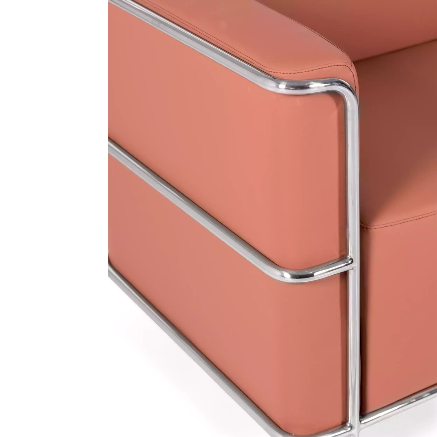 2-osobowa sofa Torino z ekoskóry i chromowanej stali 🛋️ - Mobelarium
