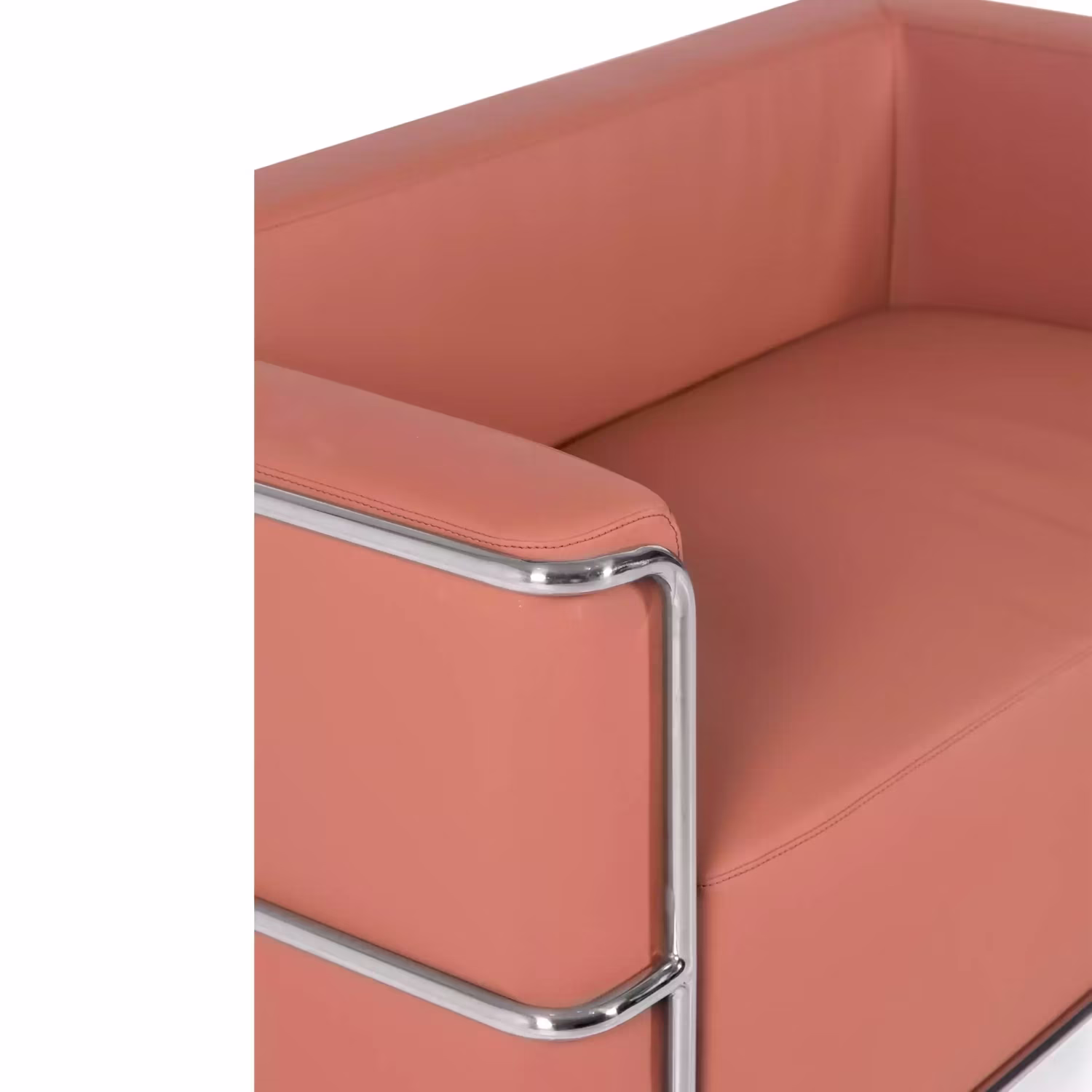 Torino 2 seater sofa in eco-leather and chromed steel 🛋️ - Mueble Design