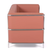Divano Torino a 2 posti in ecopelle e acciaio cromato 🛋️ - Mobilie Design