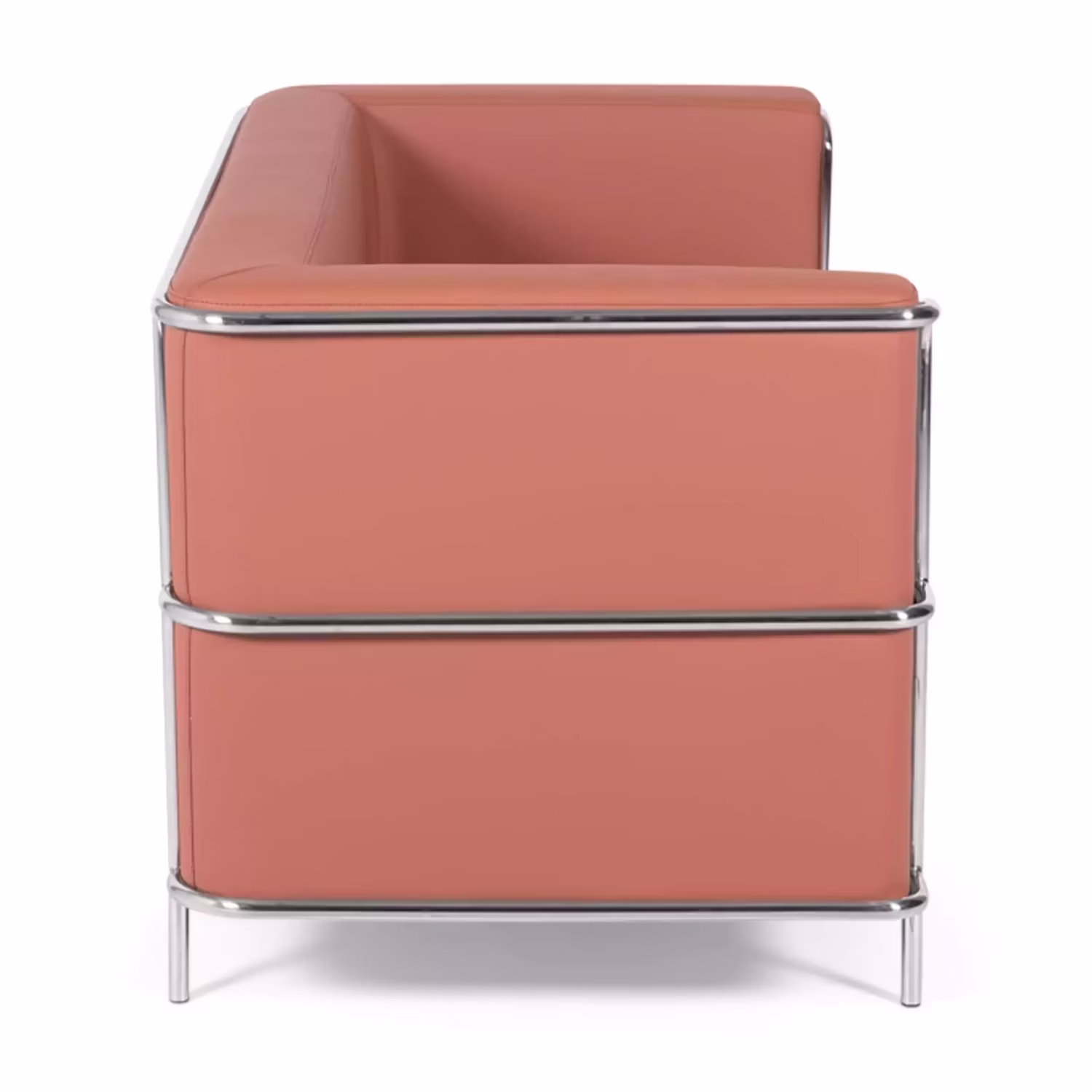 Torino 2 seater sofa in eco-leather and chromed steel 🛋️ - Mueble Design