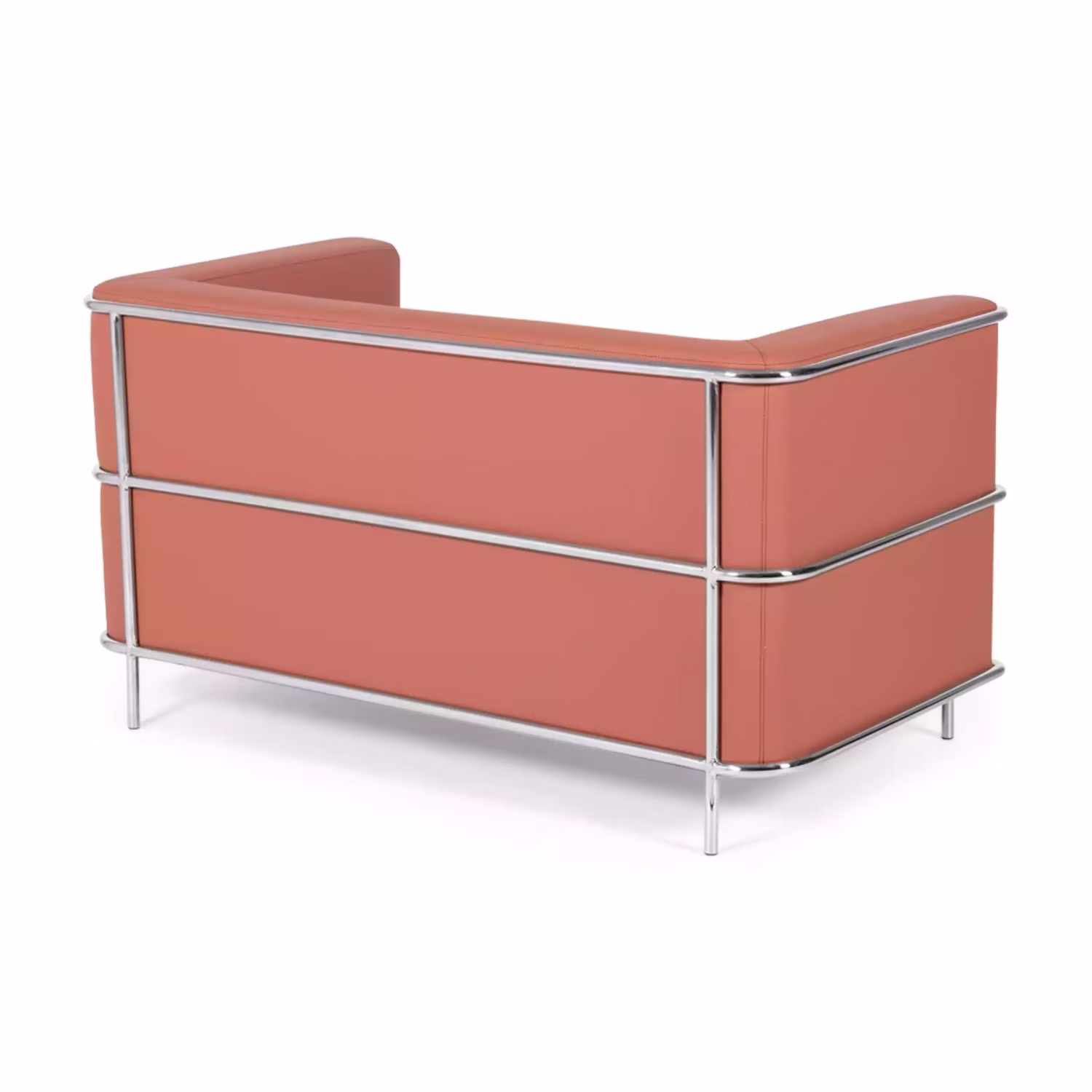 Torino 2 seater sofa in eco-leather and chromed steel 🛋️ - Mueble Design