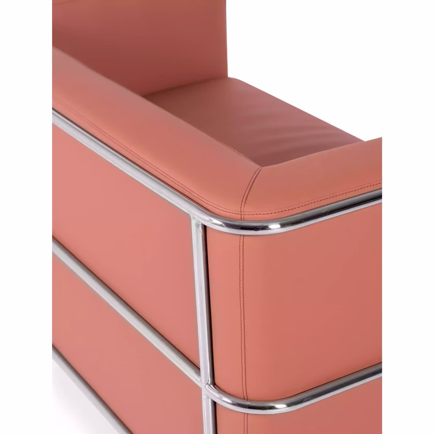 Torino 2 seater sofa in eco-leather and chromed steel 🛋️ - Mueble Design