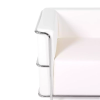 Dvoumístná pohovka Torino z ekokůže a chromované oceli 🛋️ - Mobelarium