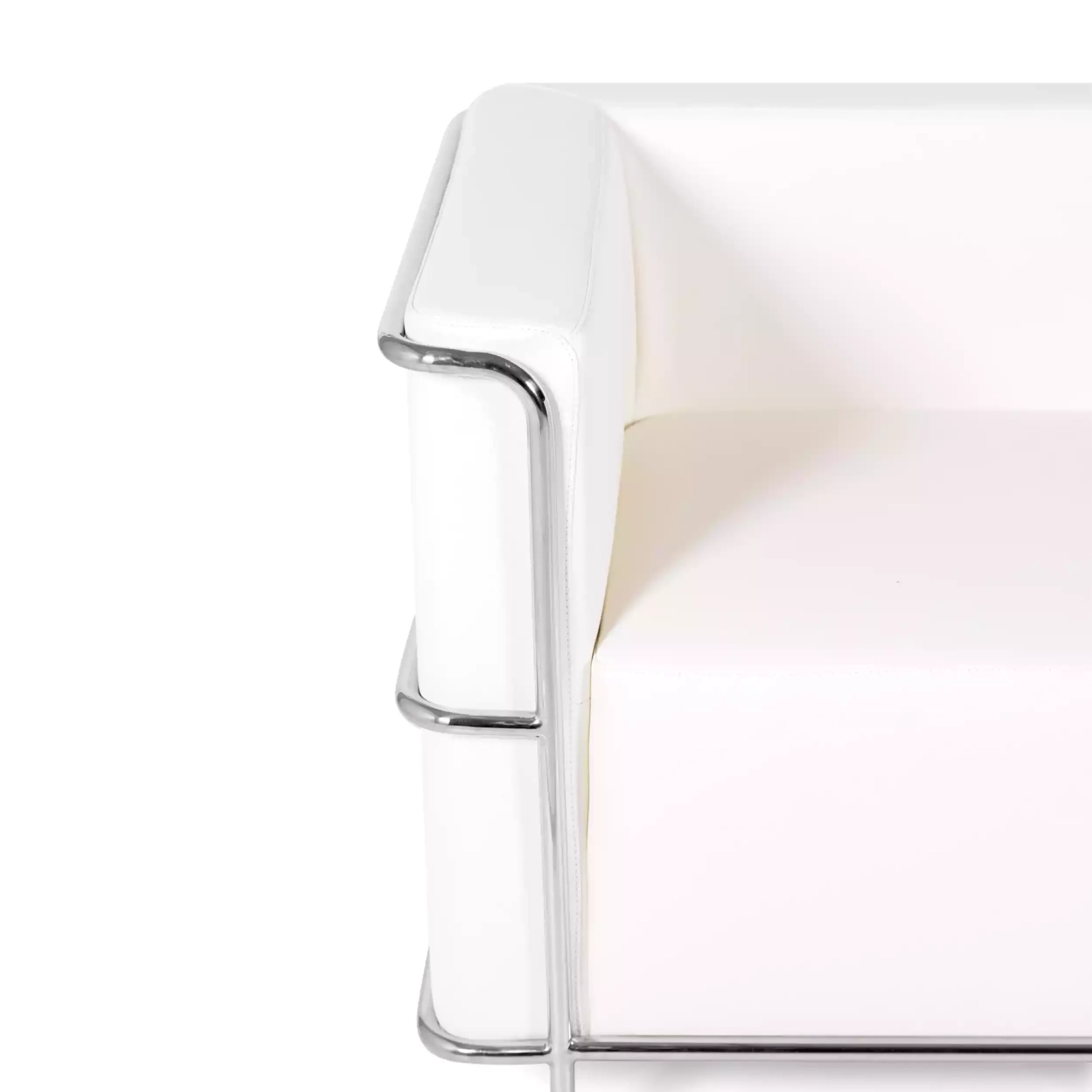 2-osobowa sofa Torino z ekoskóry i chromowanej stali 🛋️ - Mobelarium
