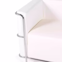 Sofá Torino 2 plazas en polipiel y acero cromado 🛋️ - Mueble Design