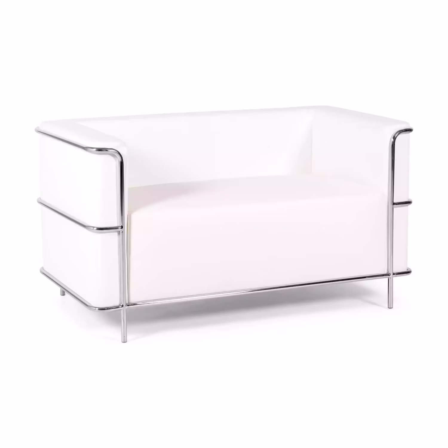 Sofá Torino 2 plazas en polipiel y acero cromado 🛋️ - Mueble Design