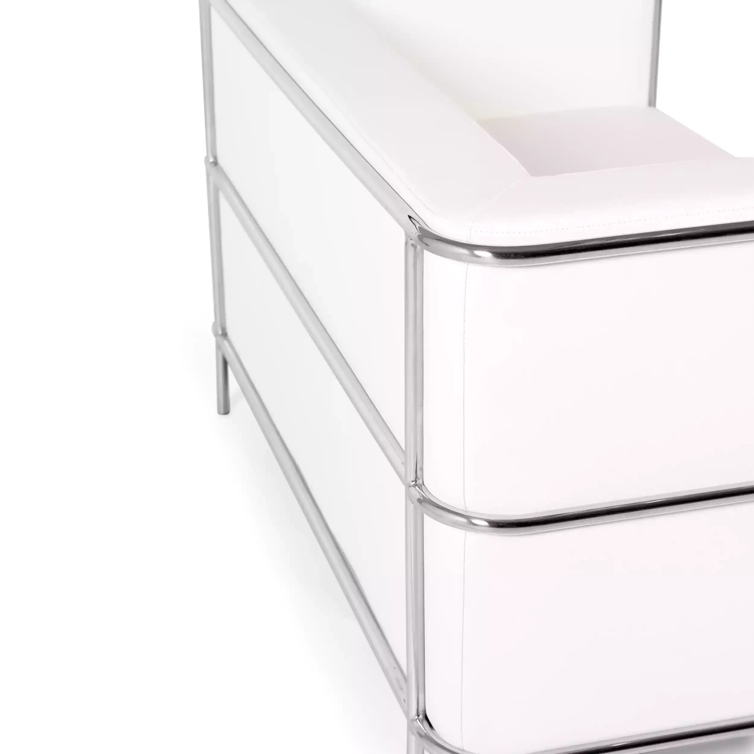 2-osobowa sofa Torino z ekoskóry i chromowanej stali 🛋️ - Mobelarium