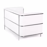 Sofá Torino 2 plazas en polipiel y acero cromado 🛋️ - Mueble Design