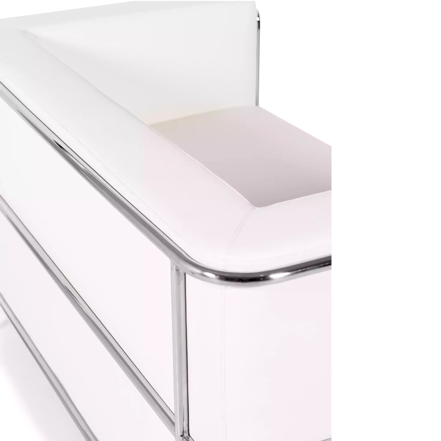 Dvoumístná pohovka Torino z ekokůže a chromované oceli 🛋️ - Mobelarium