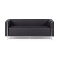 Torino 3 seater sofa in eco-leather and chromed steel - Mueble Design